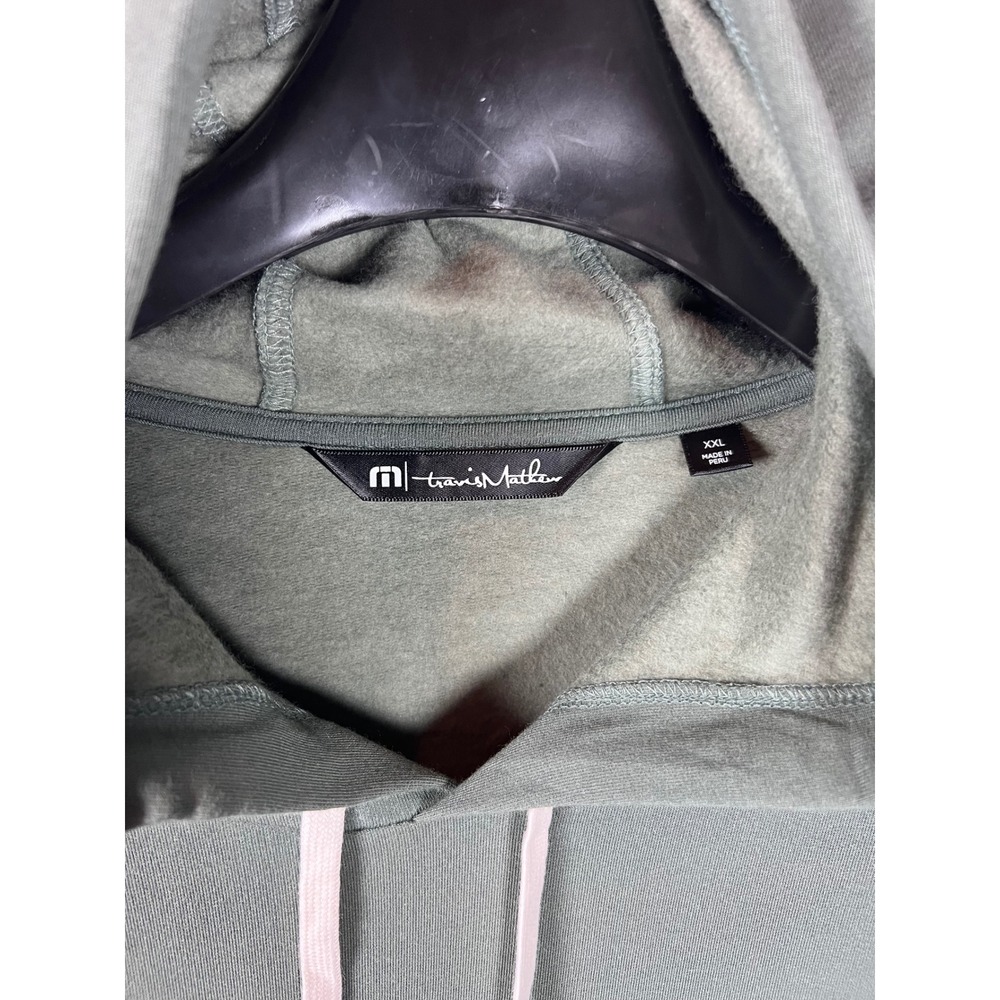 TravisMathew Mens XXL SageGreen Pullover CloudHoodie Sweatshirt Golf Casual NWOT - Picture 2 of 3